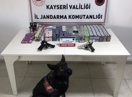 KAÇAK SİGARA OPERASYONUNDA TABANCA ELE GEÇİRİLDİ