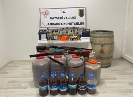 KAÇAK ŞARAP ÜRETİMİ YAPAN ŞÜPHELİ GÖZALTINA ALINDI