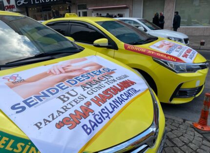 TAKSİ ŞOFÖRLERİ GÜNLÜK KAZANÇLARINI SMA HASTASI ÇOCUKLAR İÇİN BAĞIŞLAYACAKLAR
