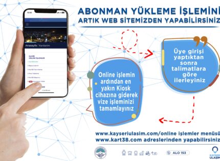 ONLİNE ‘ABONMAN KART’ YÜKLEME HİZMETİ